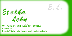 etelka lehn business card